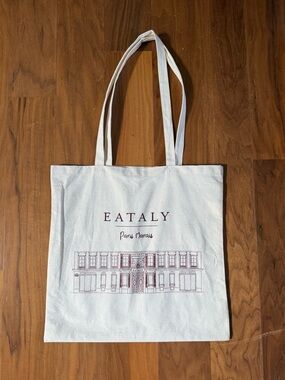 Eataly Paris Marais Cream Canvas Tote Bag